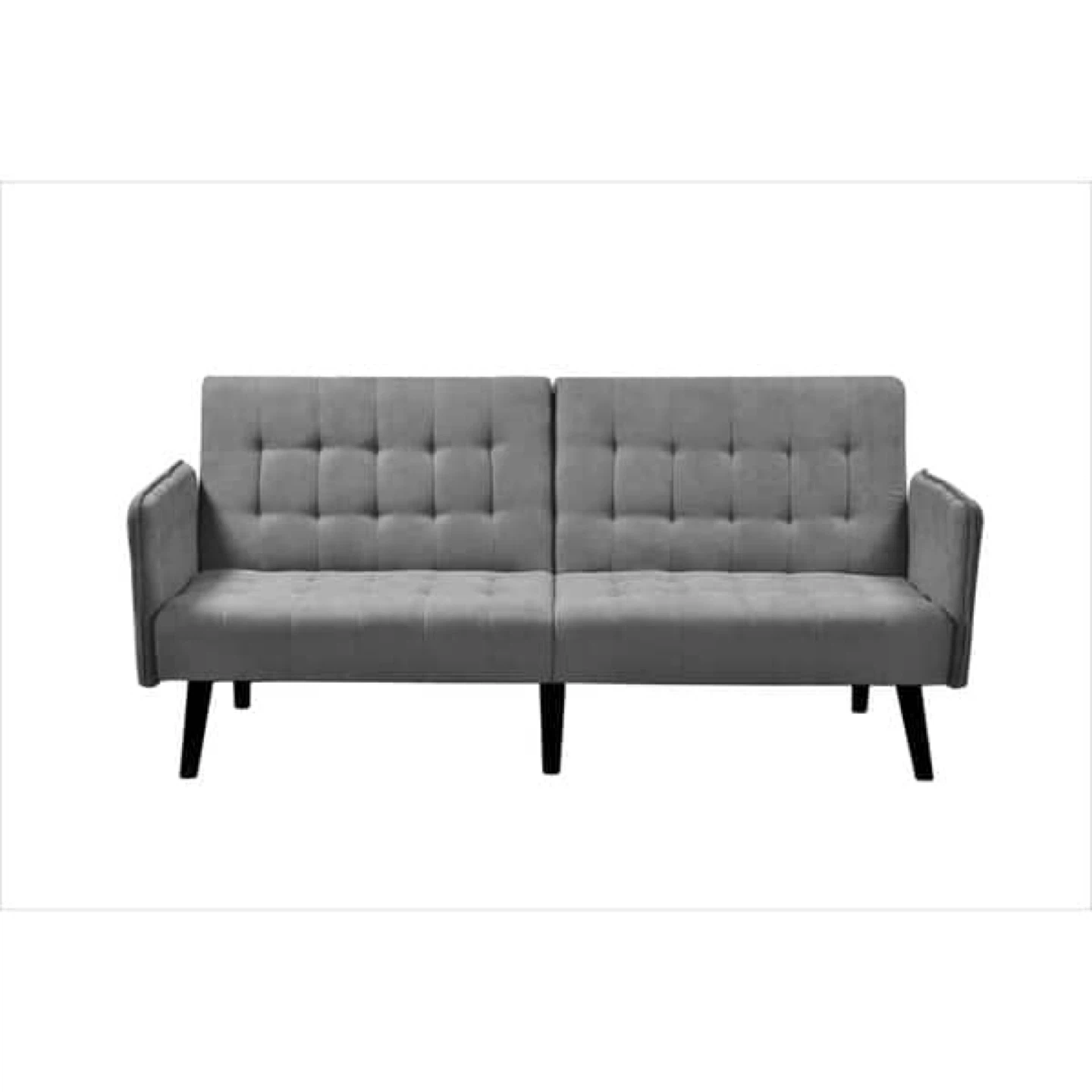 Gray Tufted Futon Sofa - photo 3