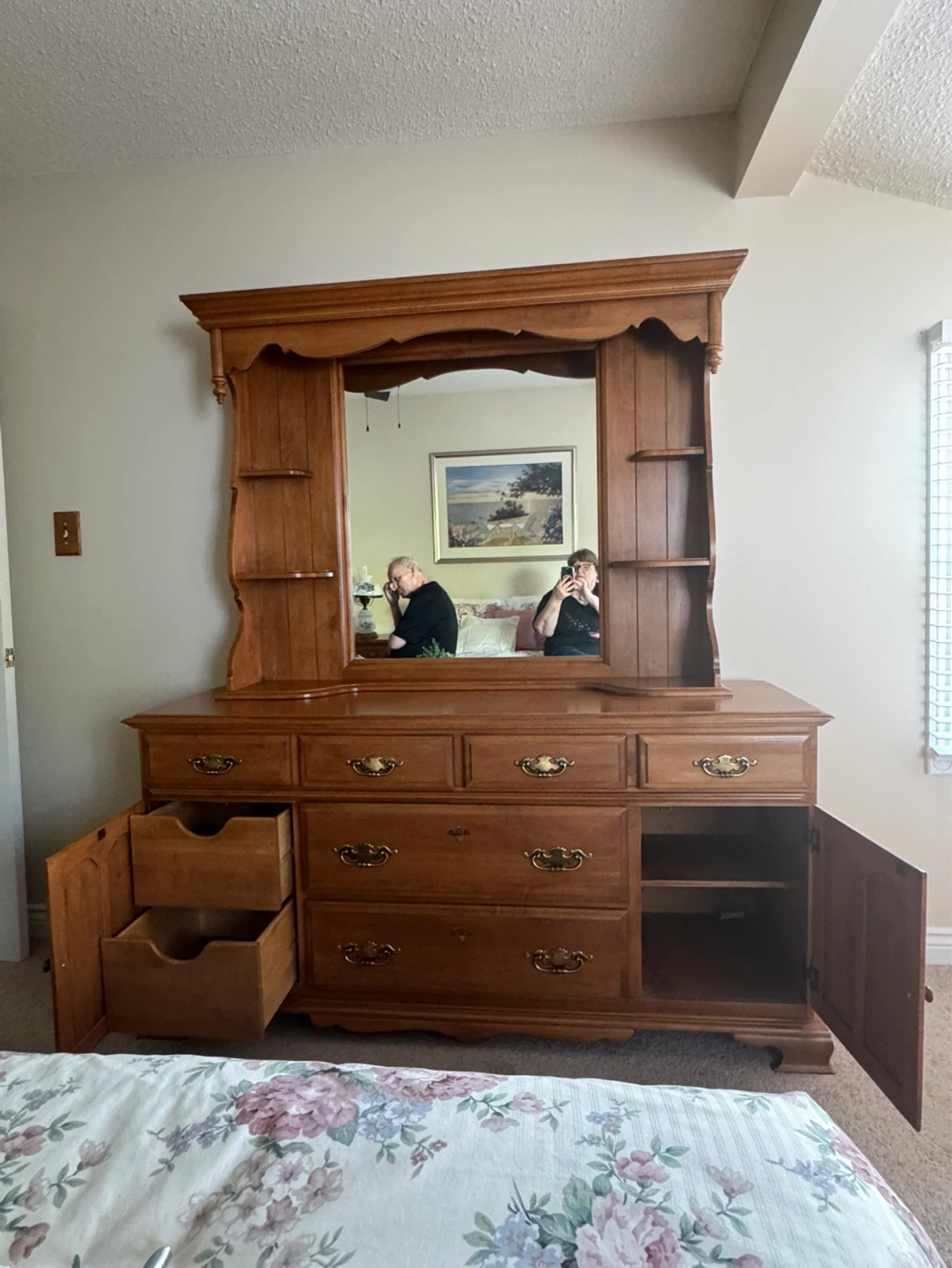 Roxton Maple Dresser with Mirror
