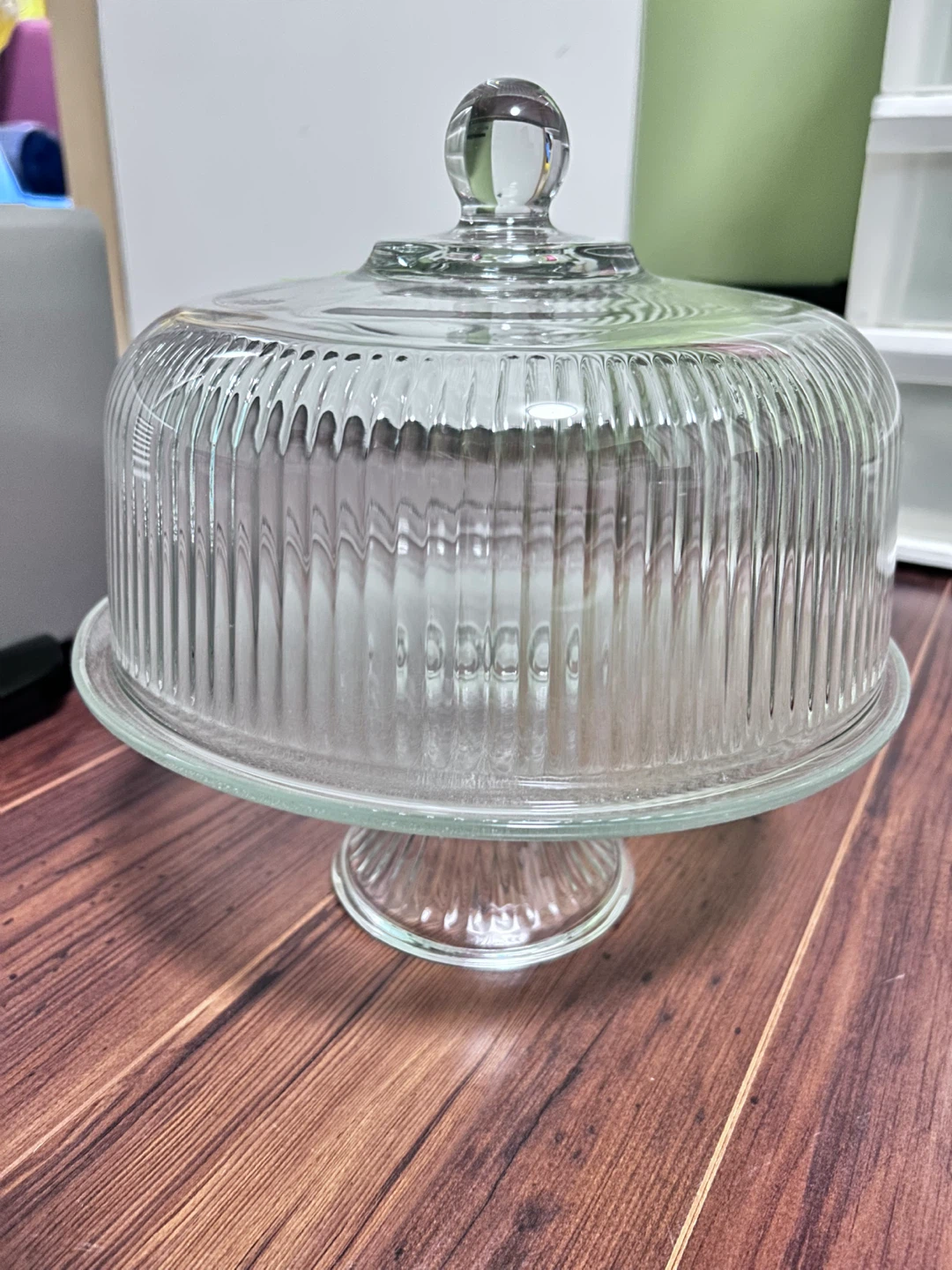 Glass Cake Stand with Dome - photo 2