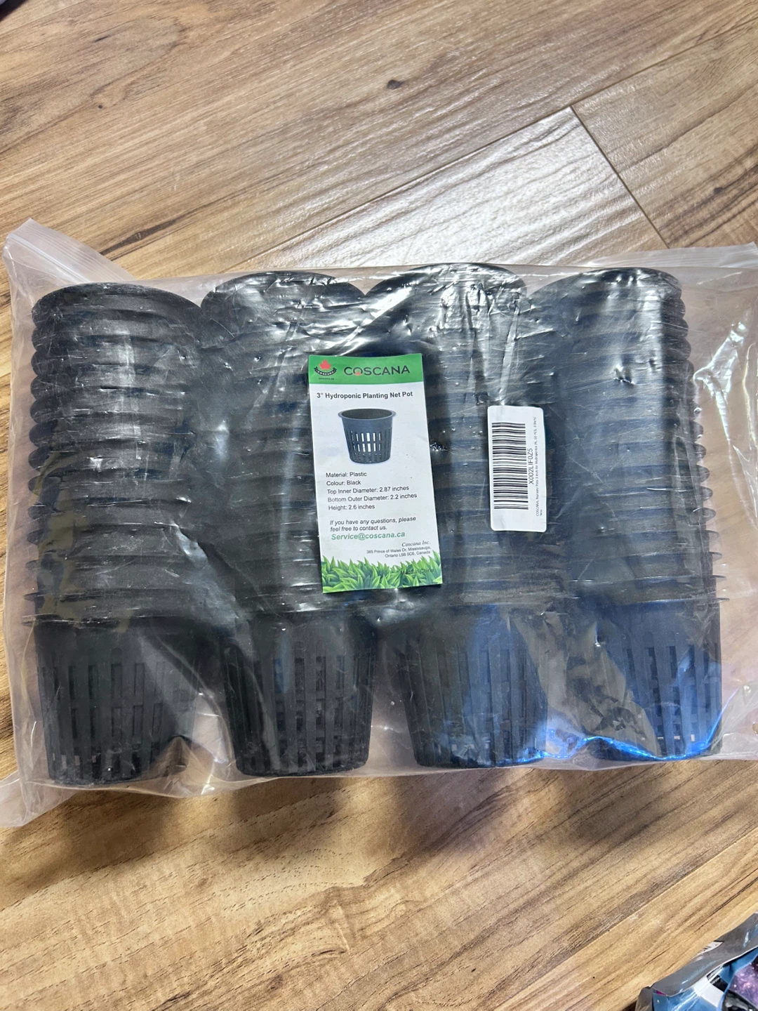 Coscana 3" Hydroponic Planting Net Pots (Black)