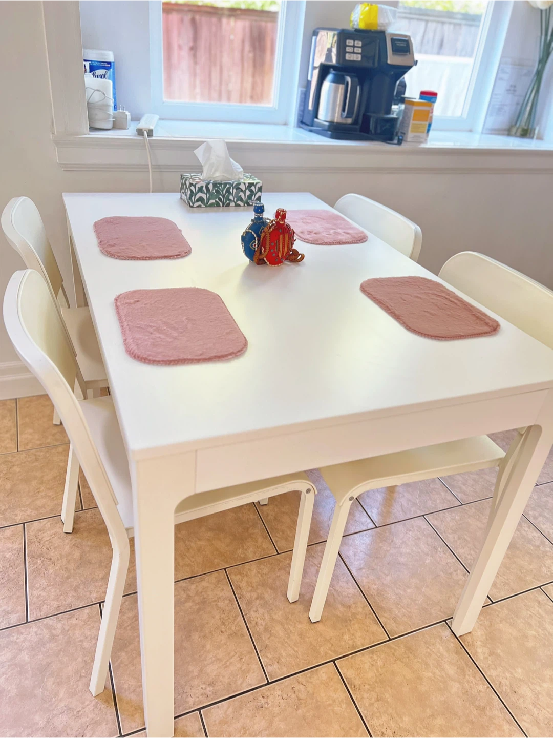 IKEA Extendable Table and 4 Chairs,delivery available for a fee