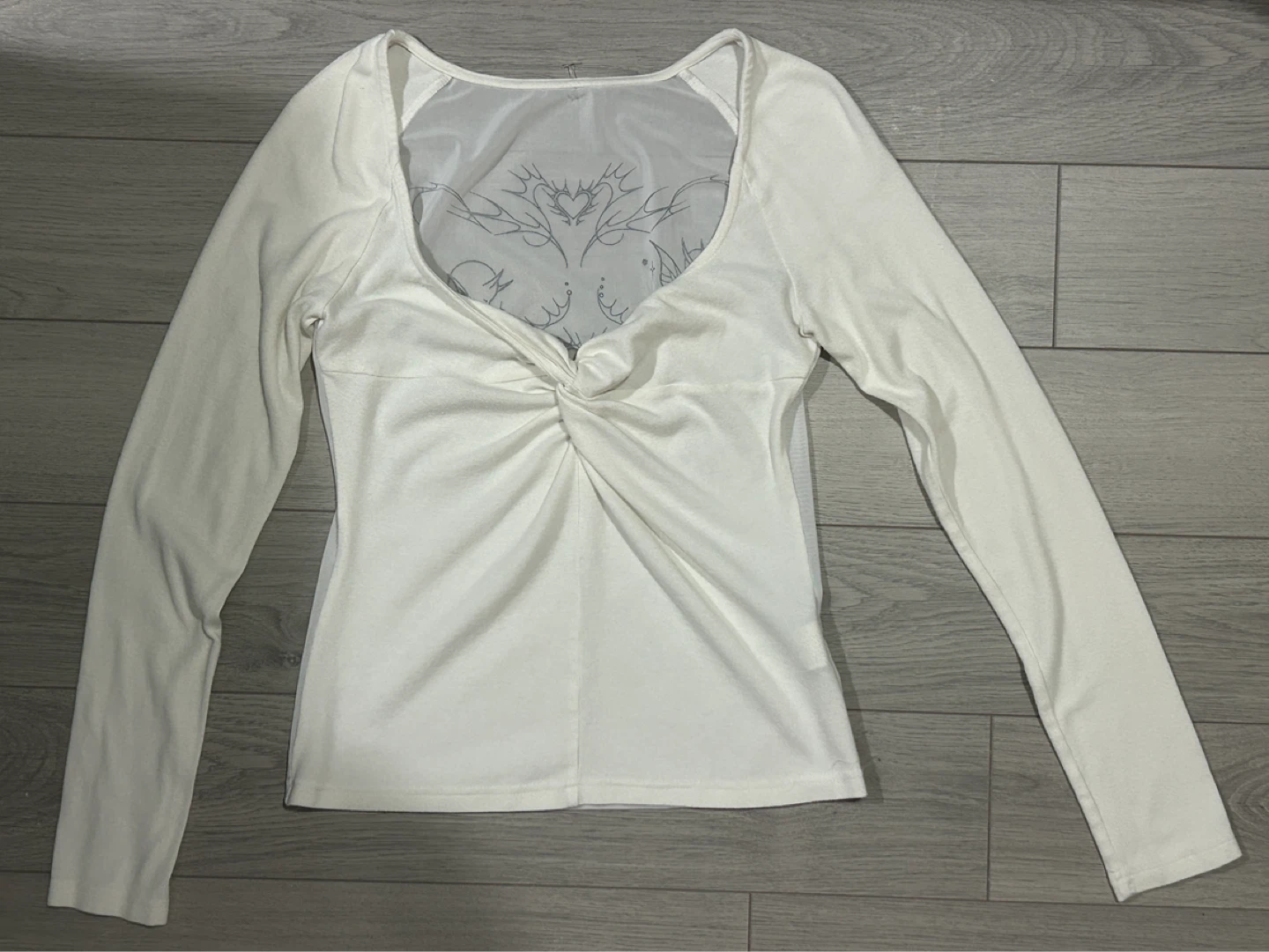 back detail angel top size l - photo 2