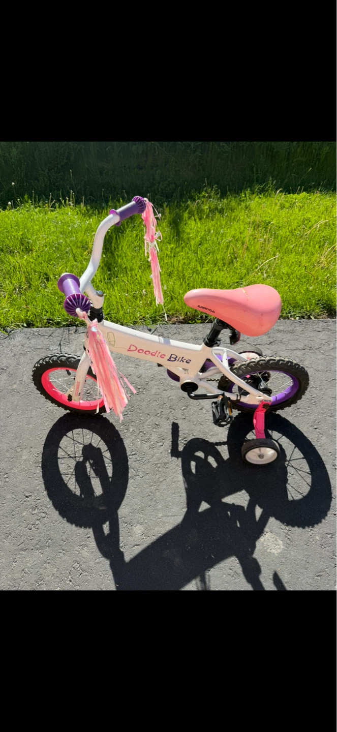 Kids Doodle Bike with Training Wheels- 12 inch wheels - photo 2