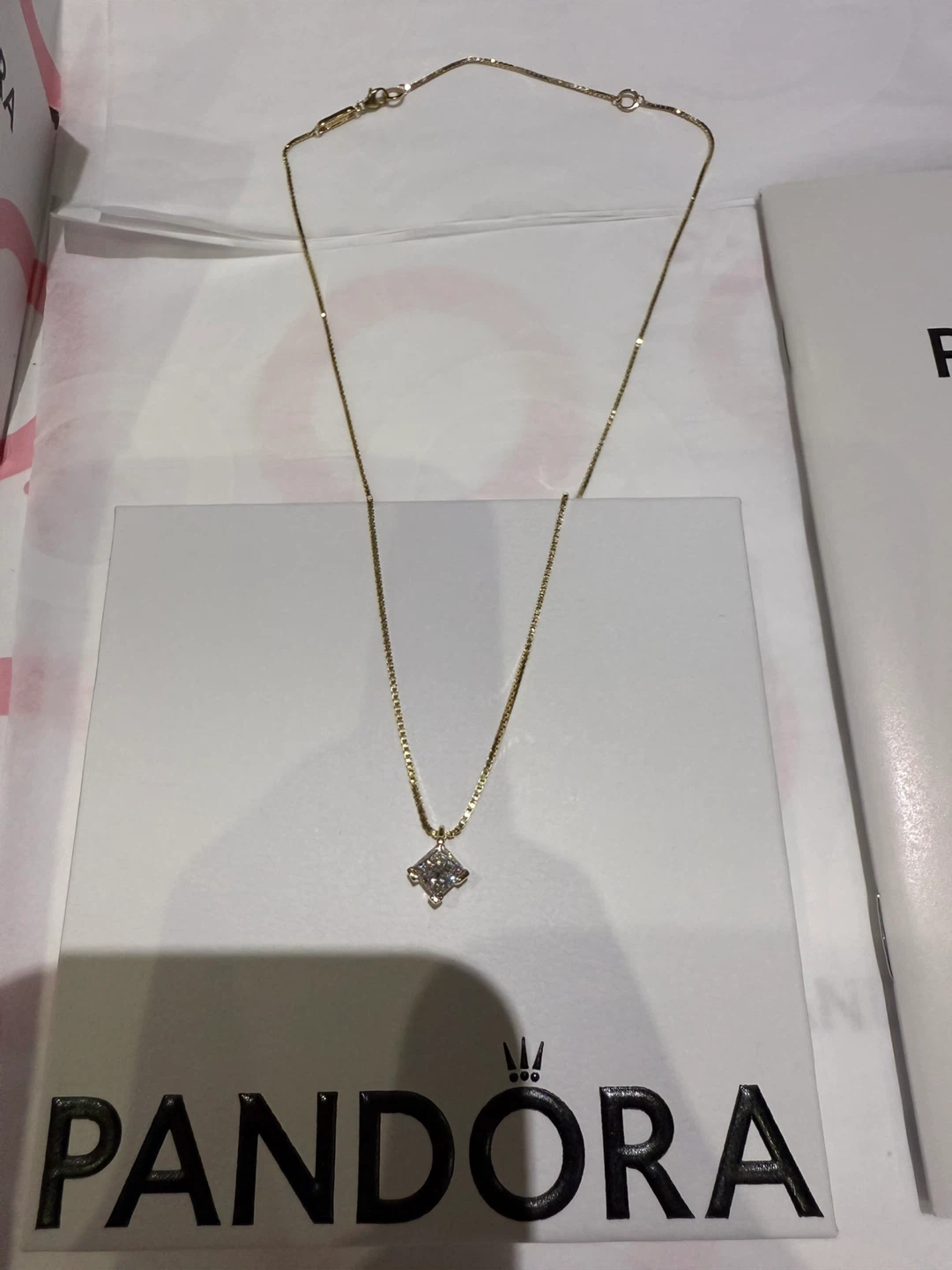 Pandora 14k Gold Nova Diamond Necklace - photo 4
