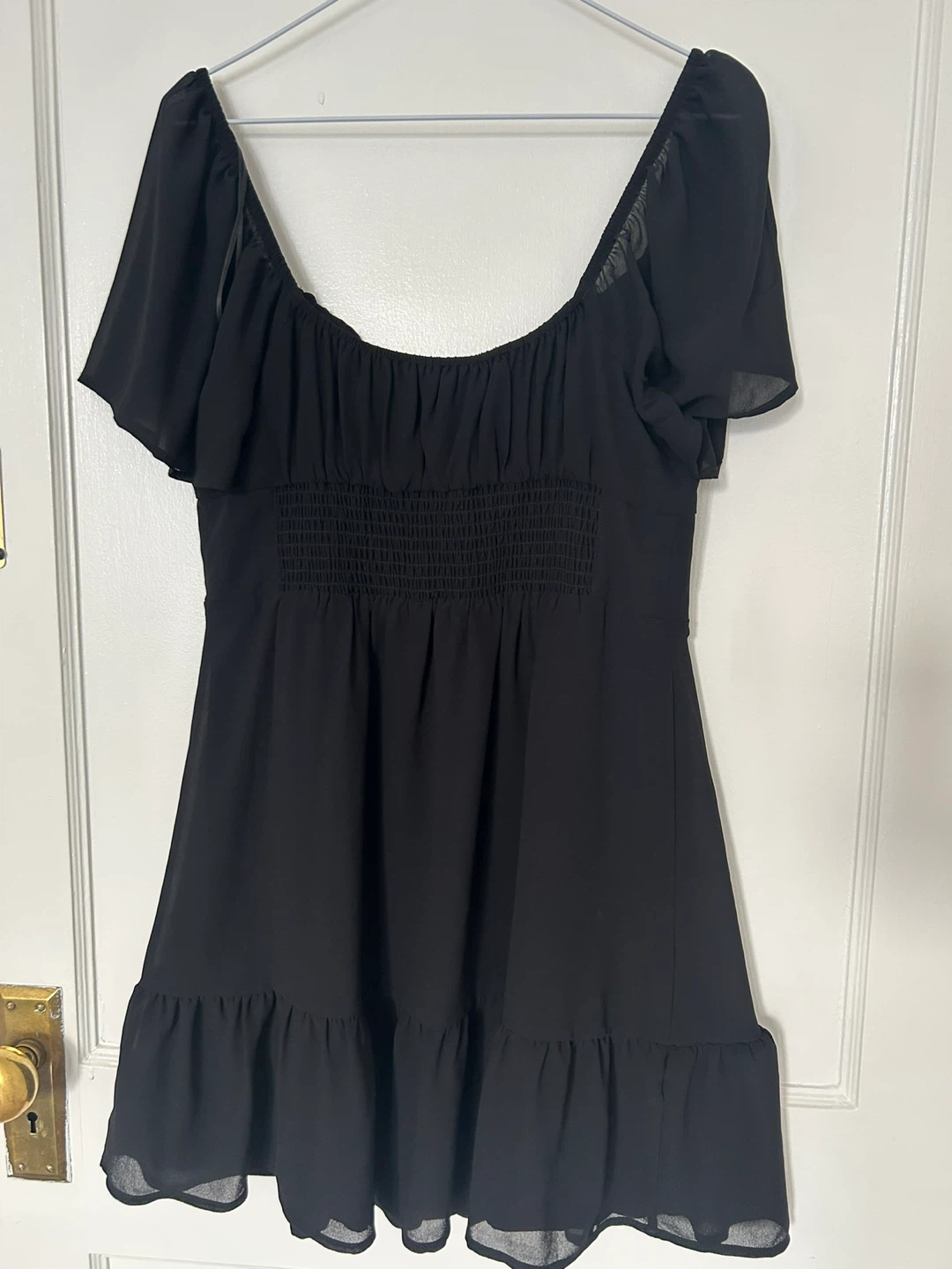 Dynamite Black Eliana S/S Tiered Dress Size M - photo 2