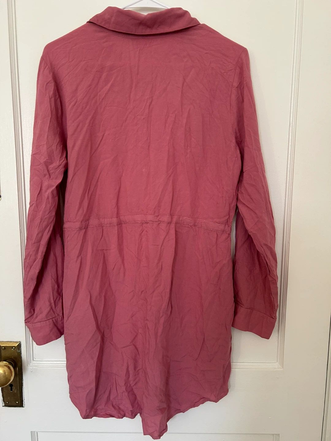 Guess Pink Button-Up Shirt Dress - Size L - photo 3