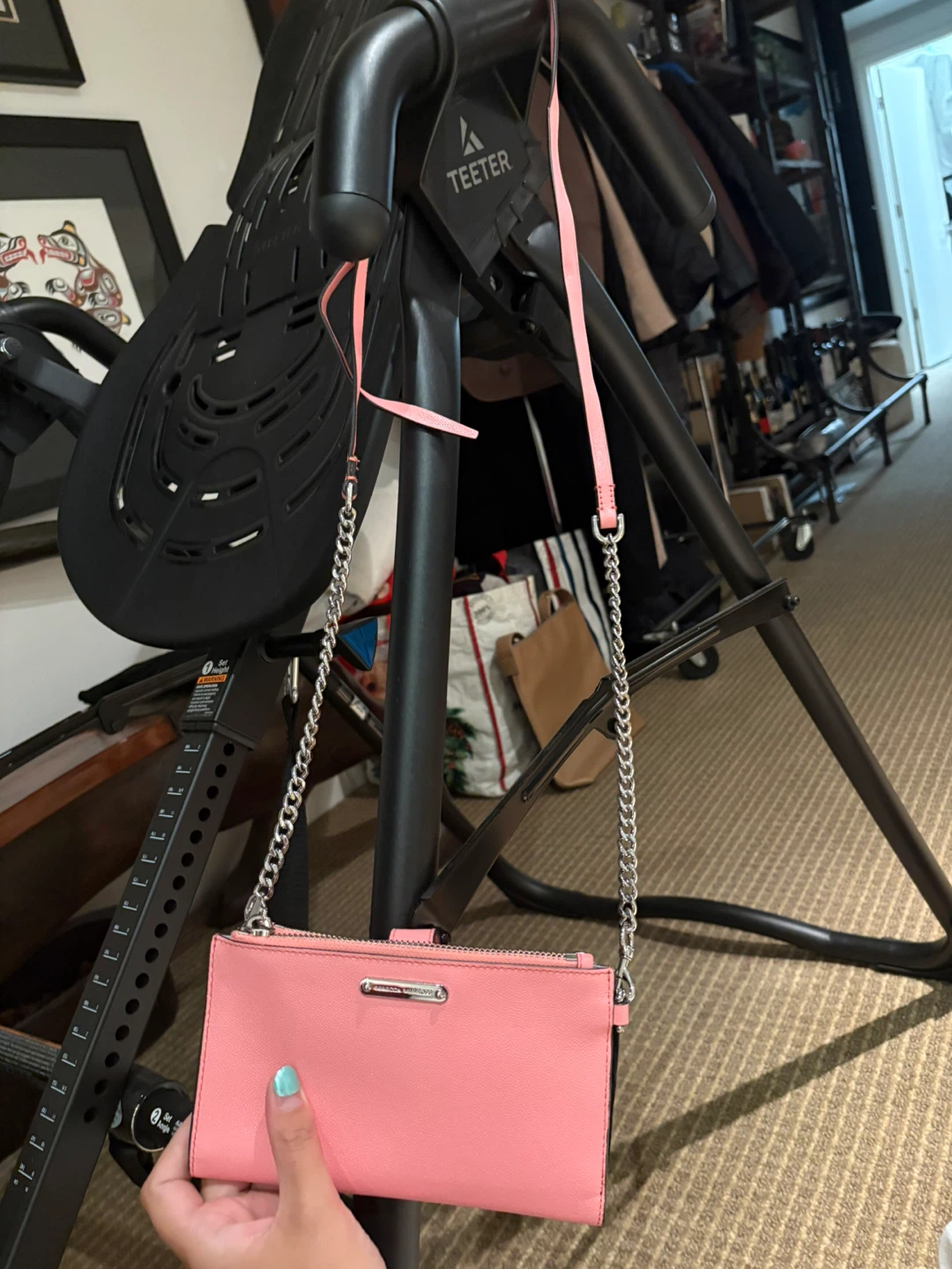 Rebecca Minkoff Pink Wallet/Clutch with Chain