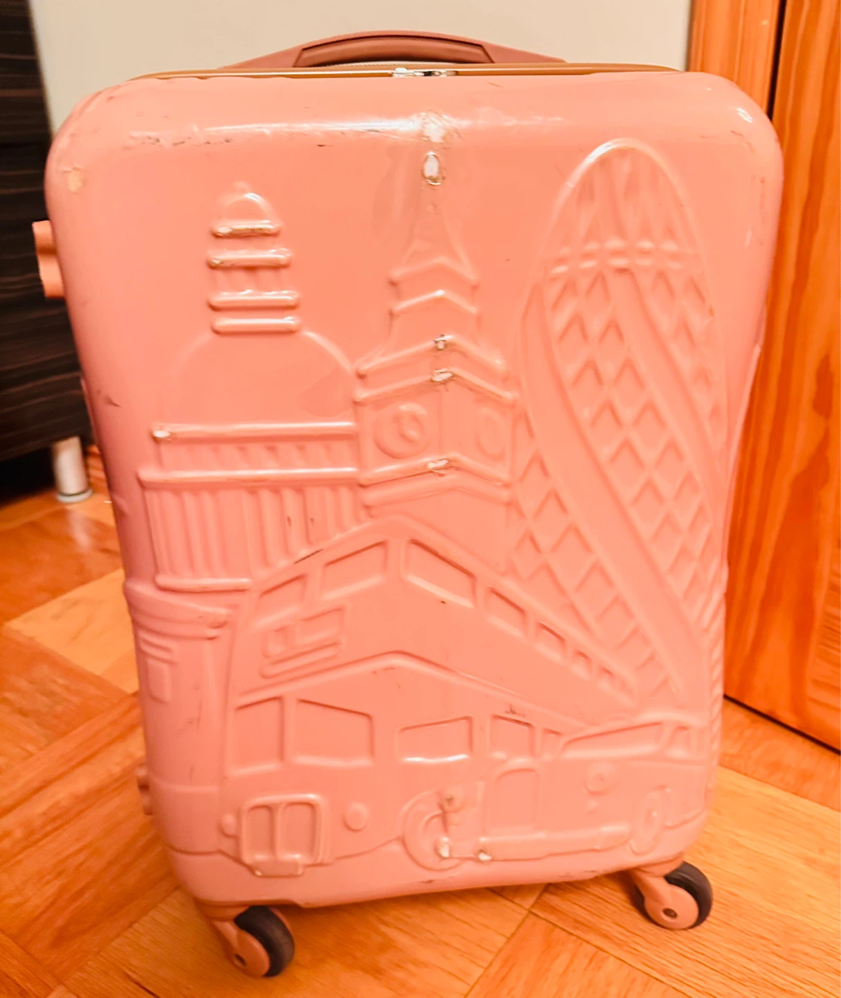 IT Luggage Pink London Themed Carry-On Suitcase
