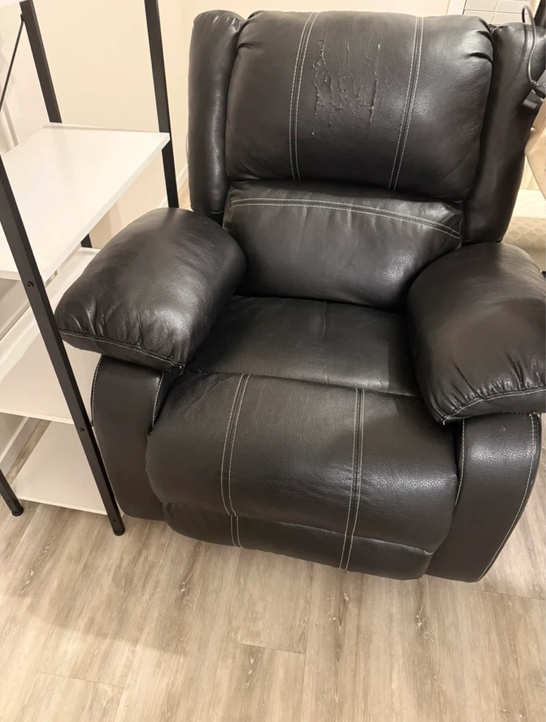 Black Leather Recliner Chair