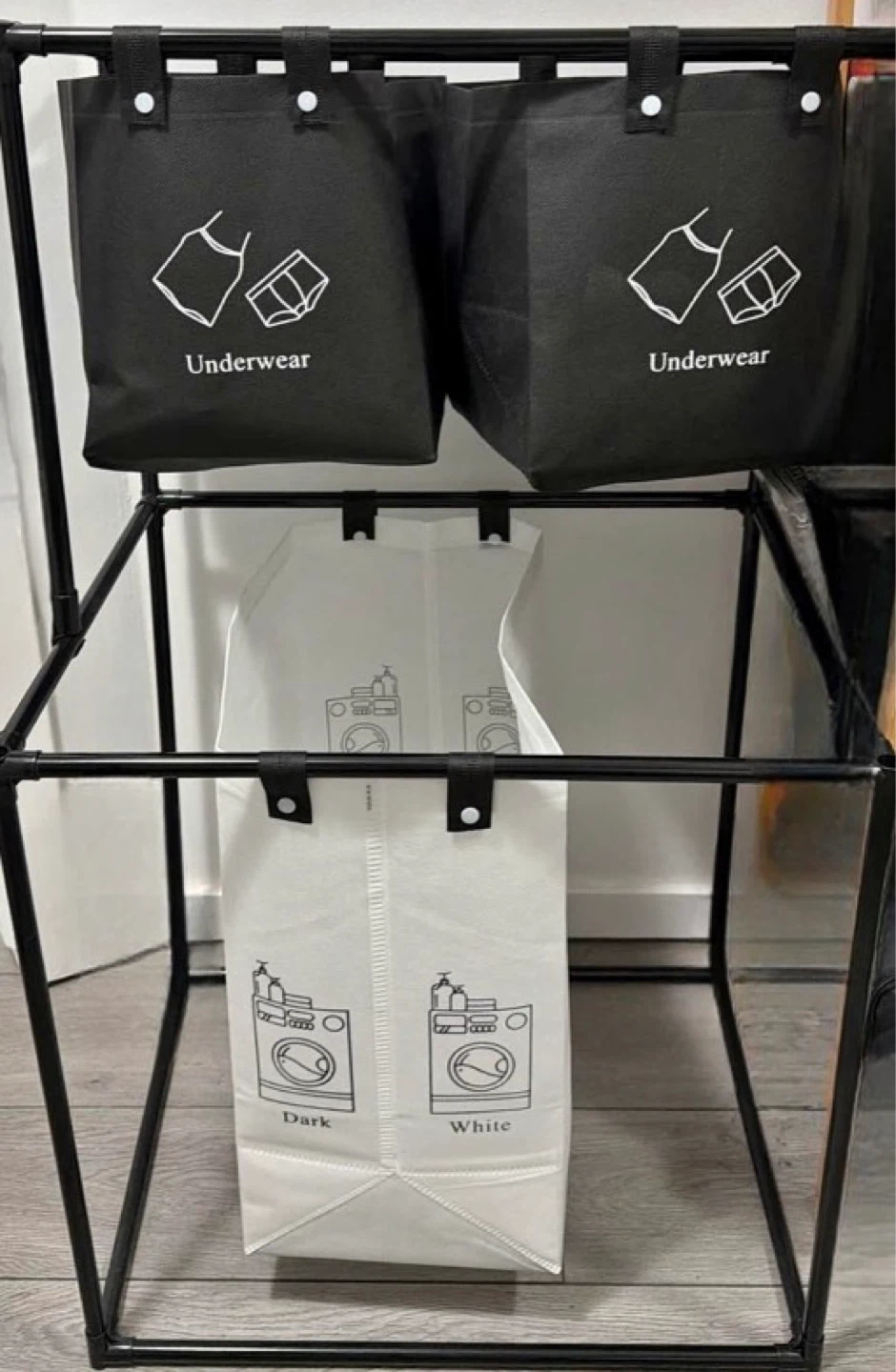 Laundry Hamper Sorter with 3 Bags