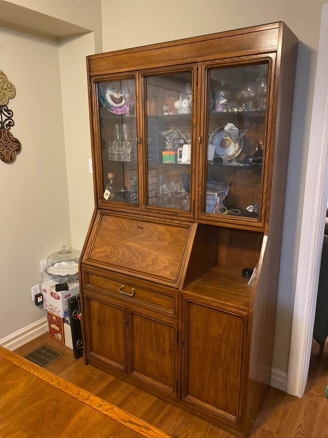 Wooden Dining Set with Hutch - photo 3