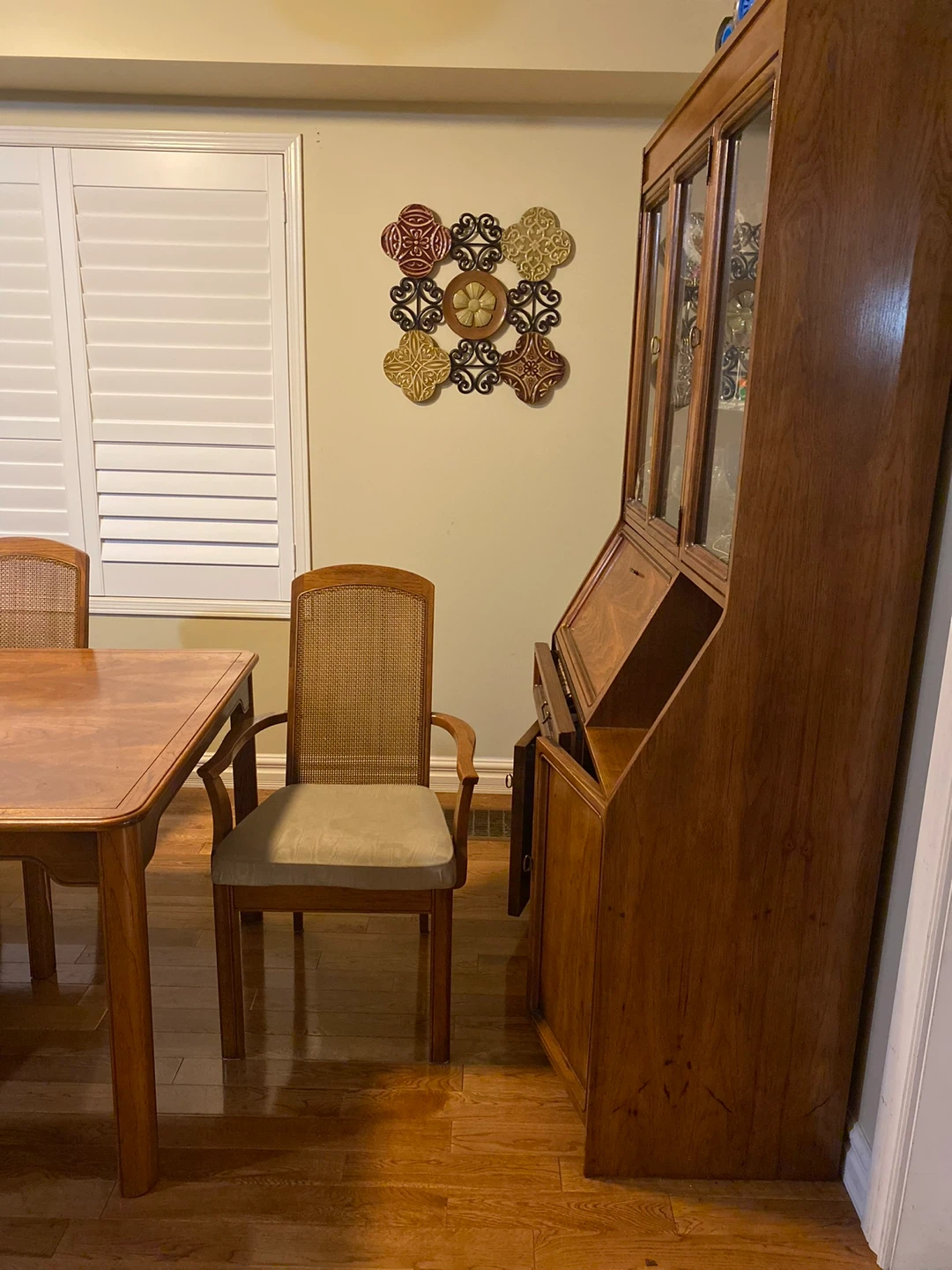 Wooden Dining Set with Hutch - photo 2