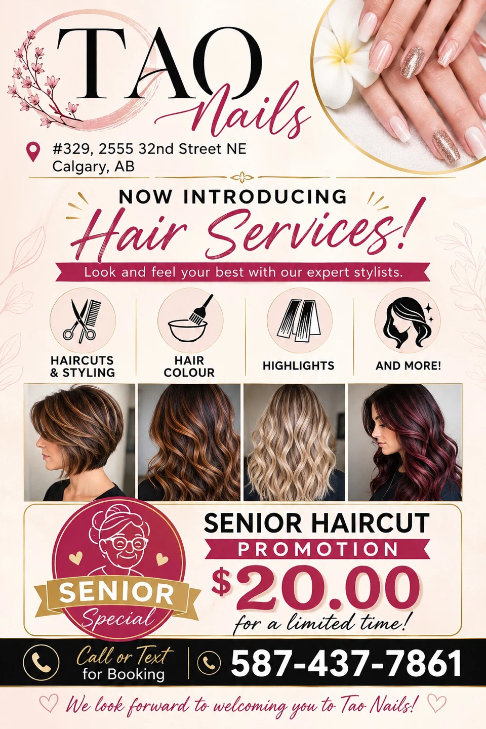 Tao Nails - Senior Haircut Promotion