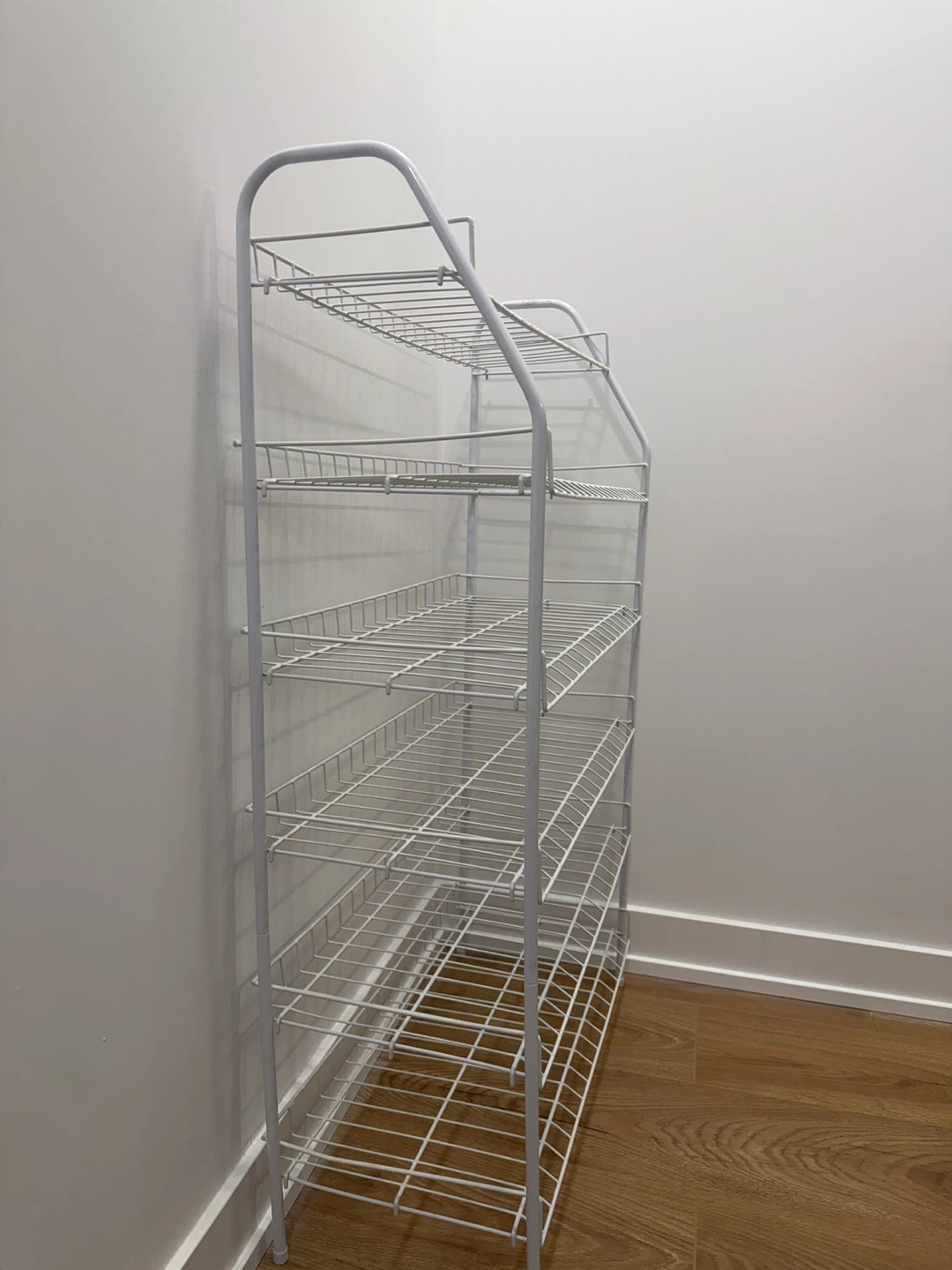 White 5-Tier Wire Shelving Unit - photo 2