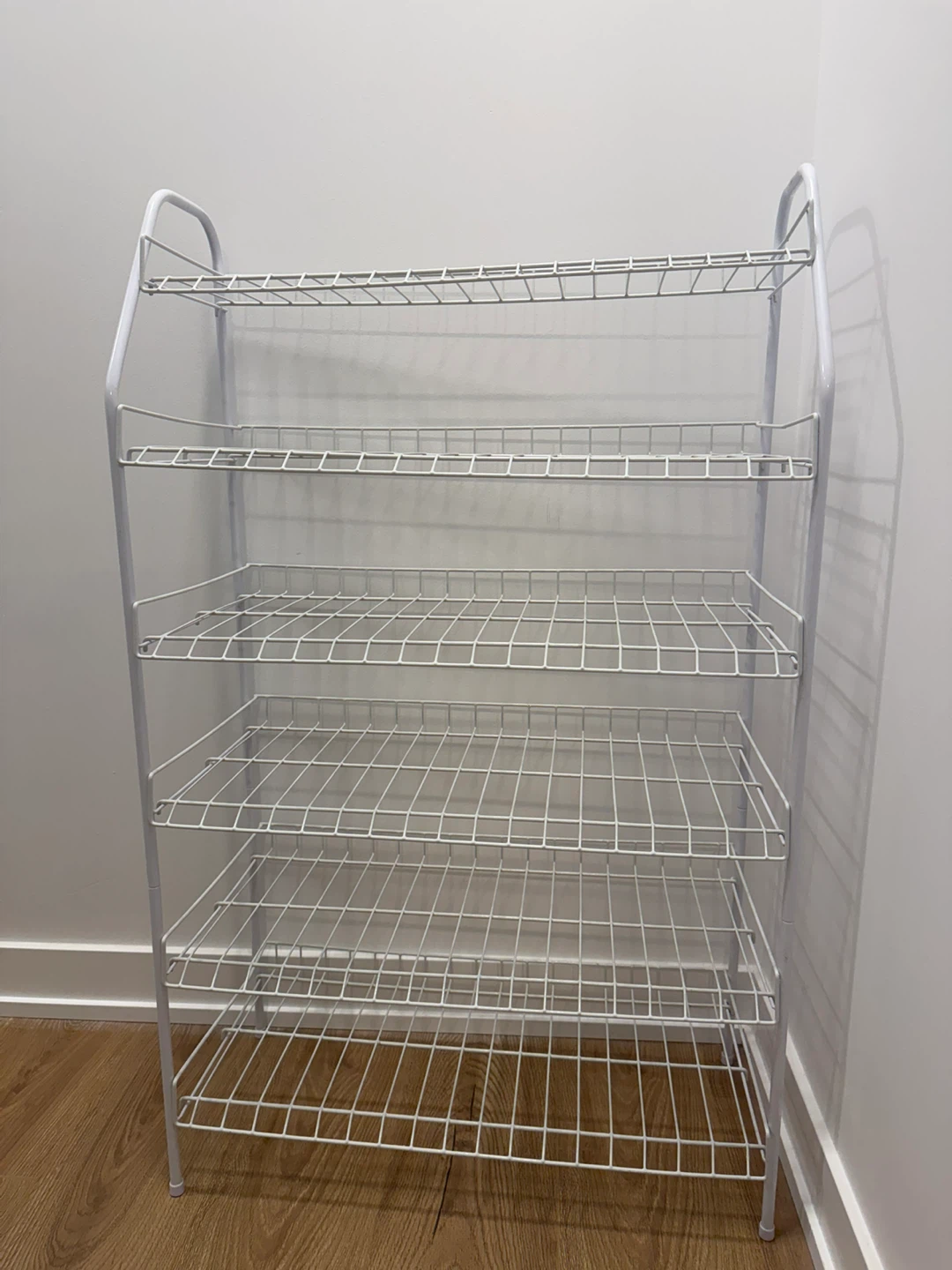 White 5-Tier Wire Shelving Unit