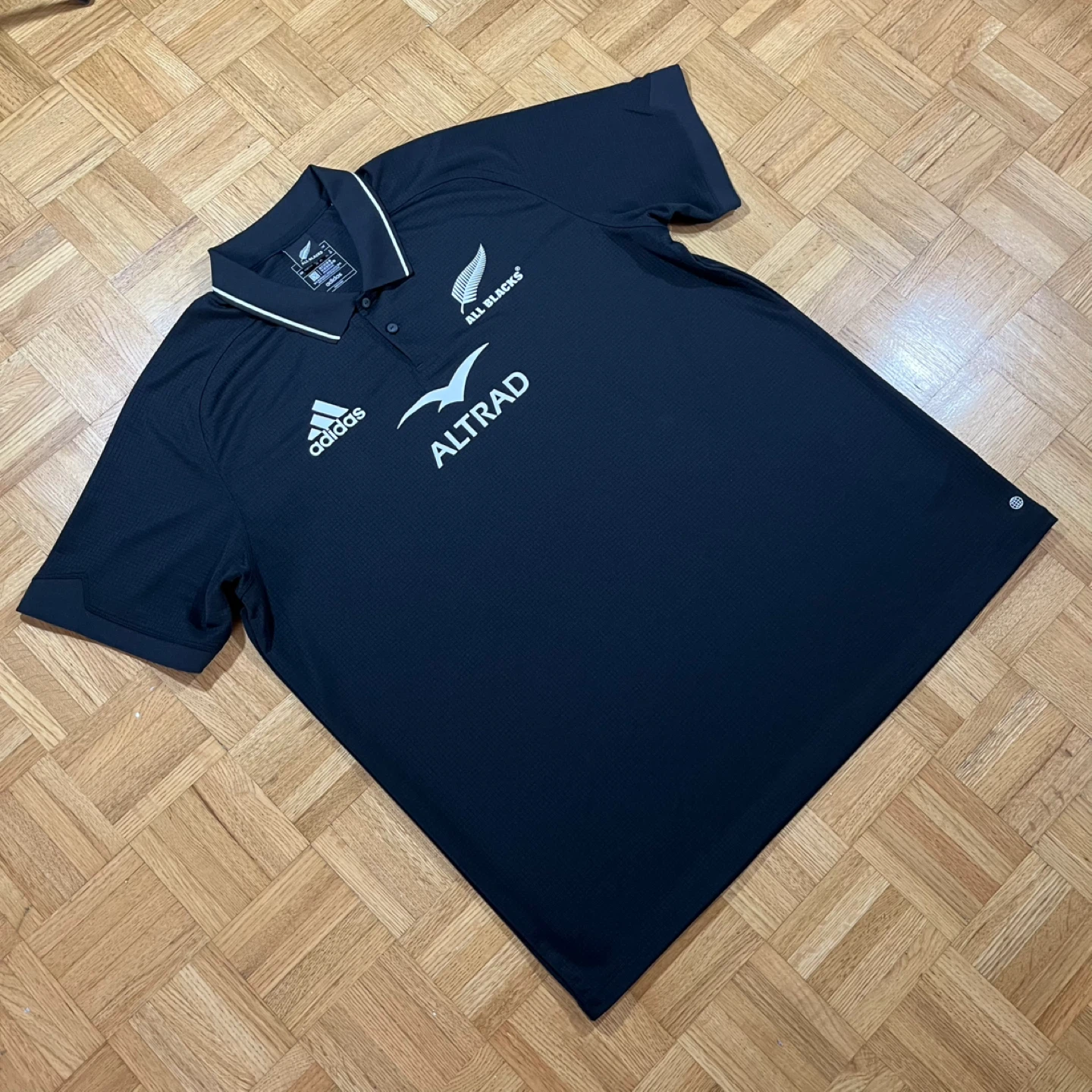 Adidas All Blacks Rugby Polo Shirt - photo 3