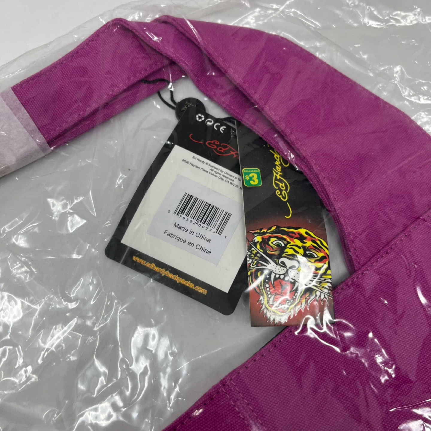 Ed Hardy Purple Floral Tote Bag - photo 4