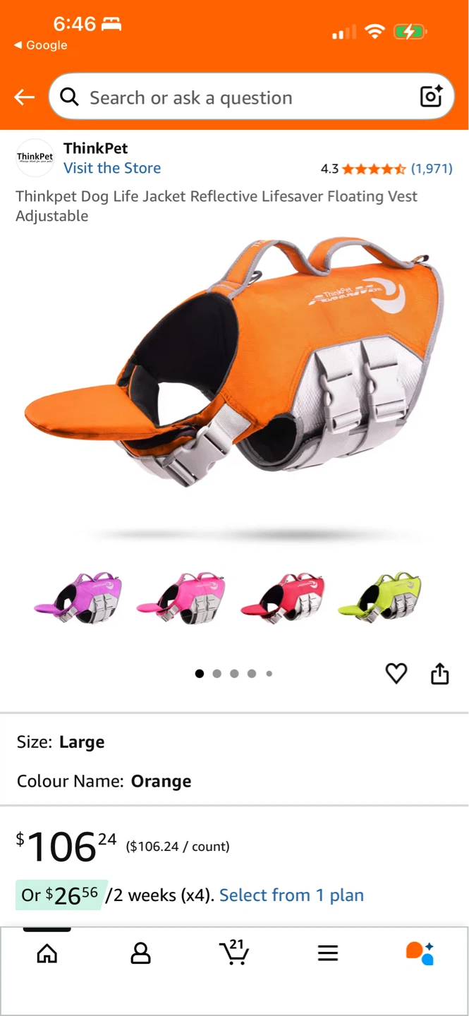 2 Brand New Size L Dog Life Jackets $25 each - photo 3