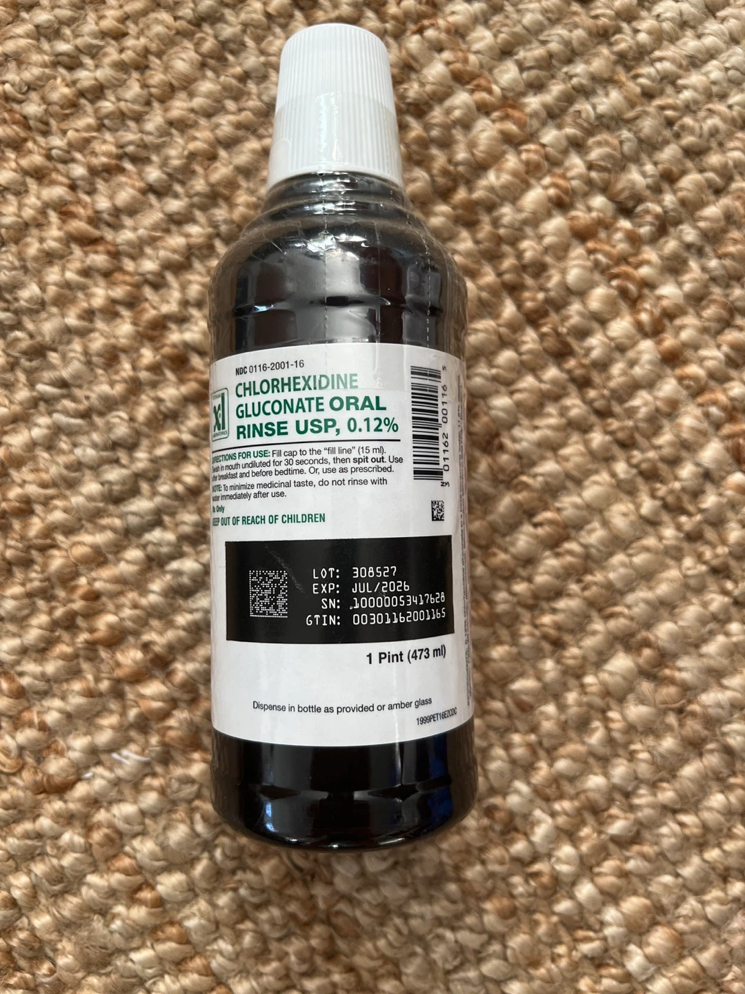 Chlorhexidine Gluconate Oral Rinse USP, 0.12% - 1 Pint
