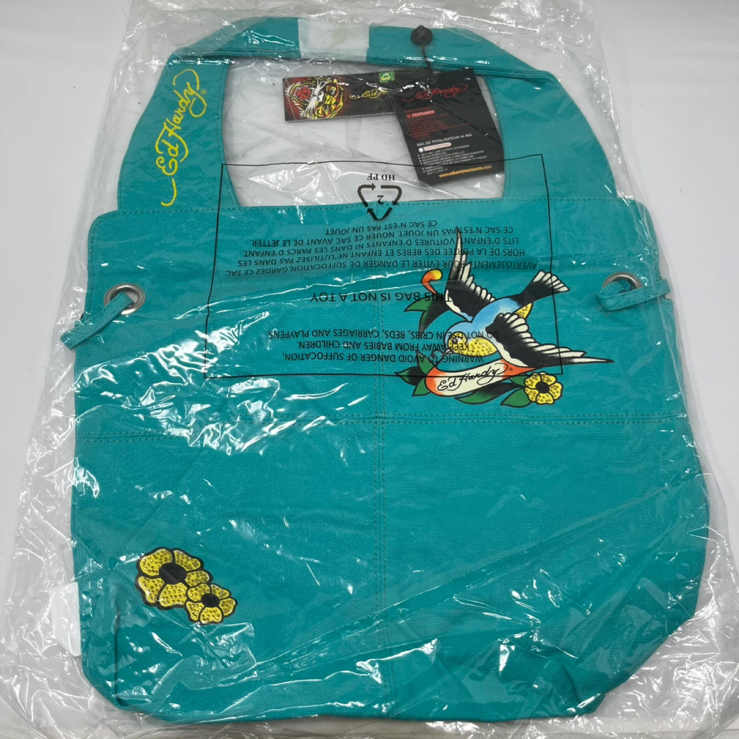 Ed Hardy Tote Bag - Teal