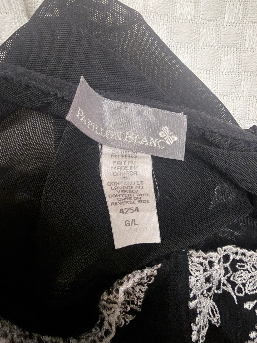 Papillon Blanc Black Lingerie Bodysuit - photo 5