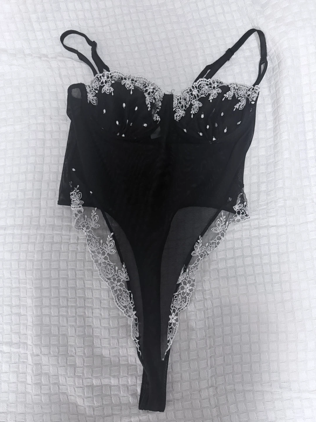Papillon Blanc Black Lingerie Bodysuit - photo 3