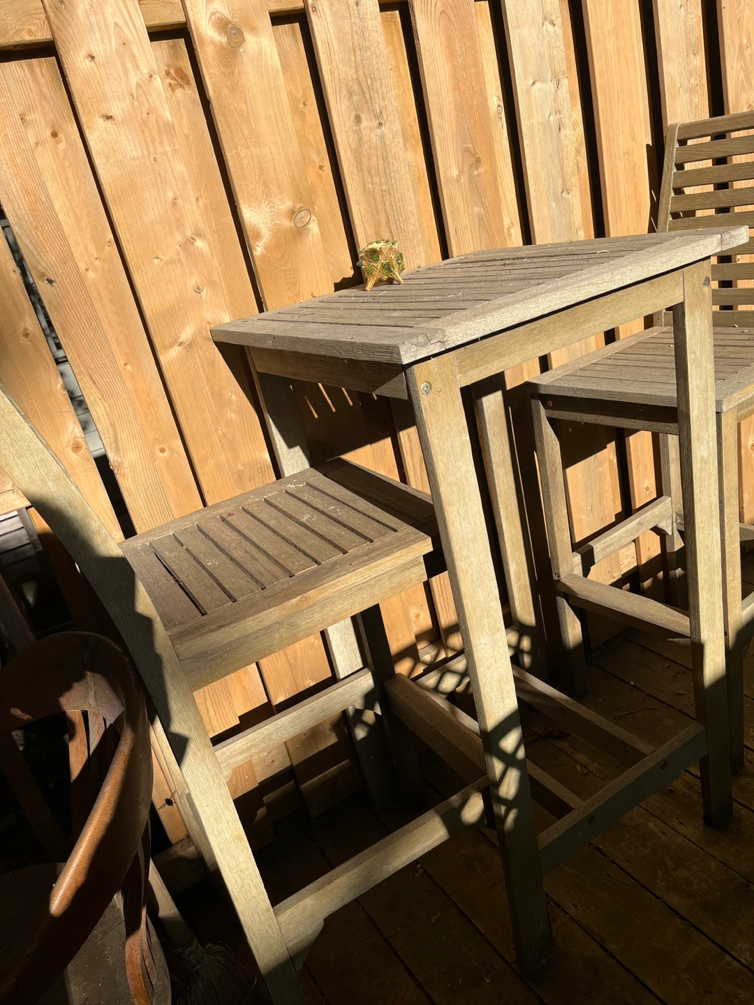 Wooden Bar Table and Chairs Set - photo 4