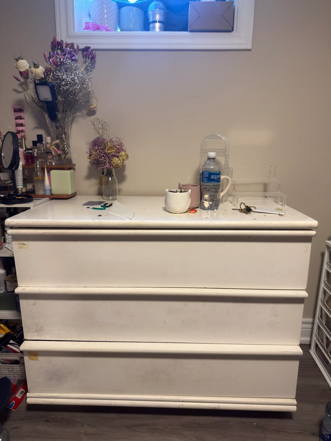 White 3-Drawer Dresser