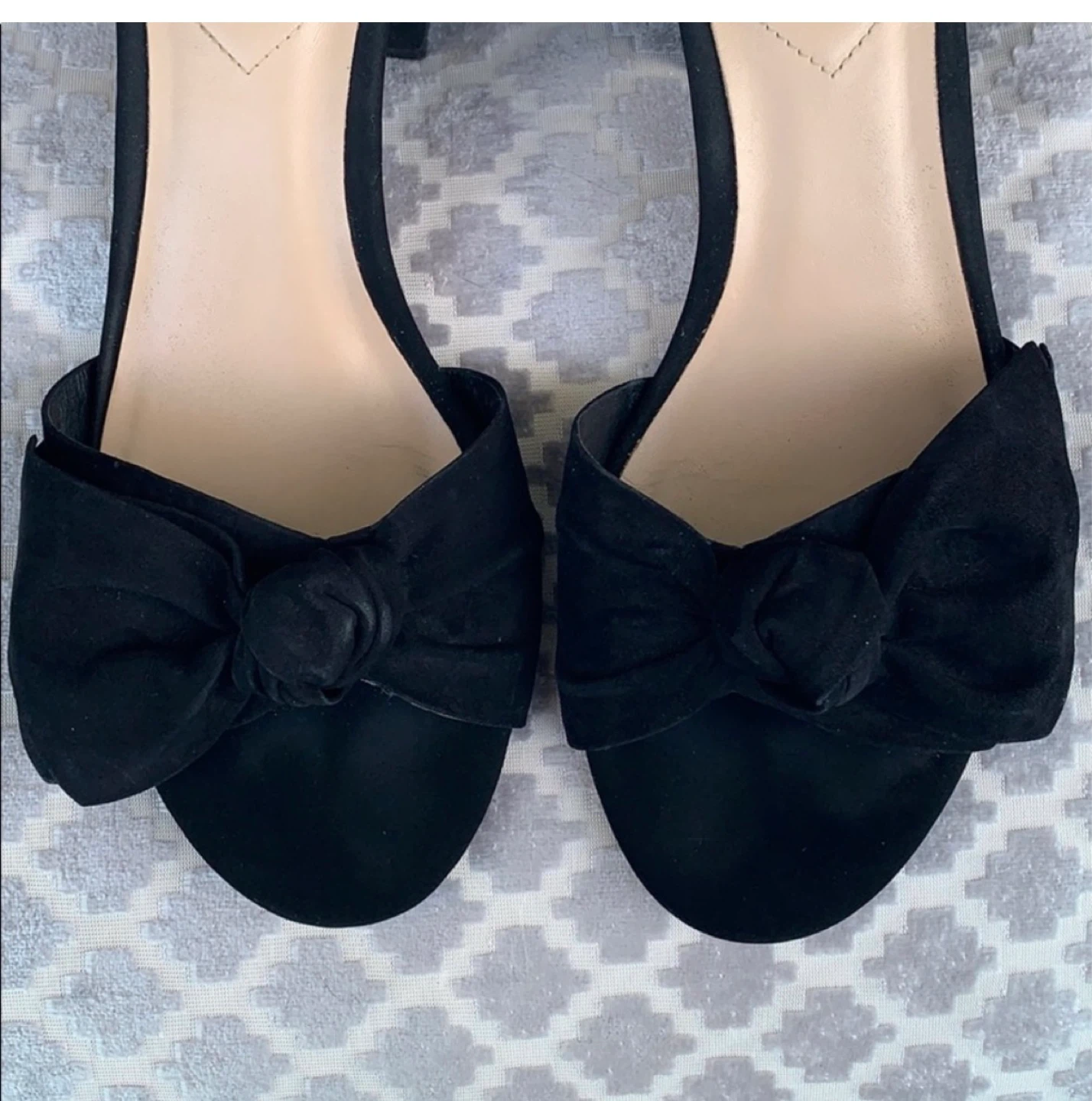 ALDO Black Suede Bow Block Heel Sandals - photo 3