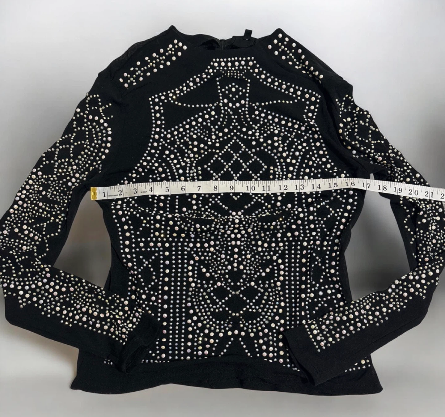 Love J Black Embellished Long Sleeve Top - photo 3