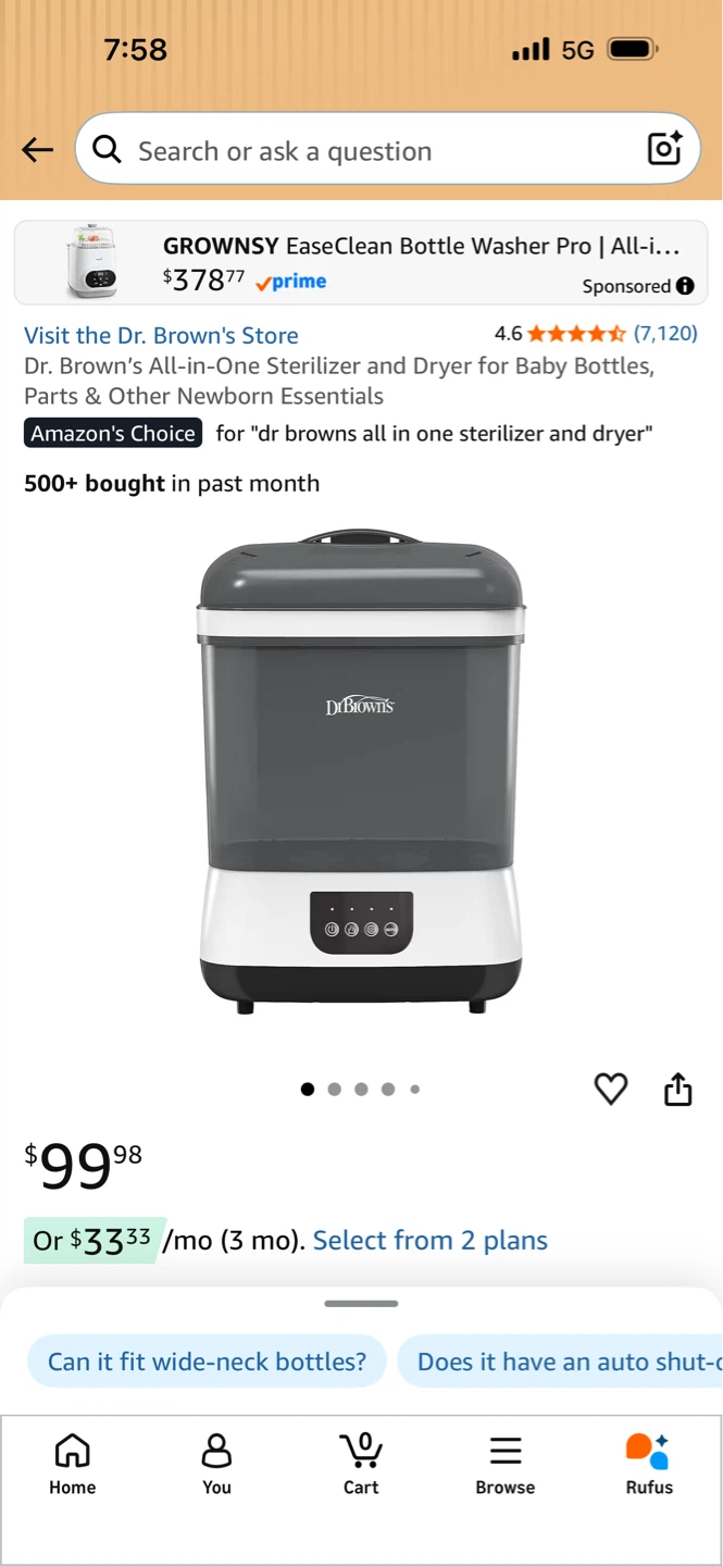 Dr. Browns all one dryer sterilizer for bottles