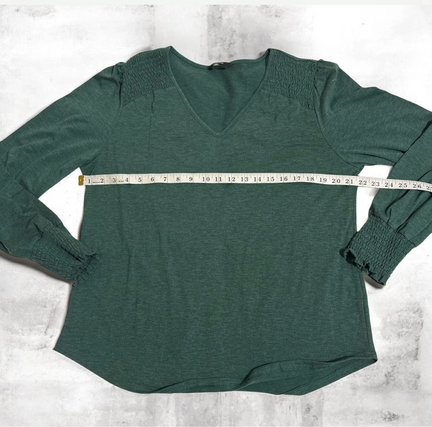 DOKOTOO Women's Green Long Sleeve V-Neck Shirt - Size XL - photo 3