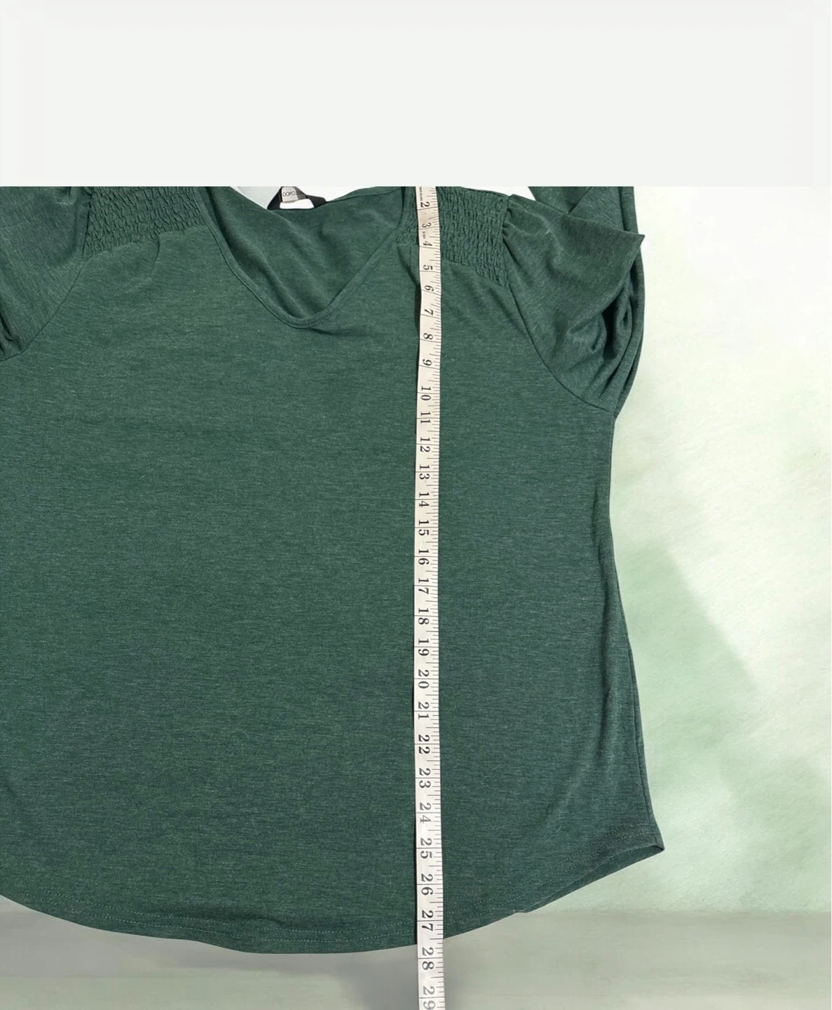 DOKOTOO Women's Green Long Sleeve V-Neck Shirt - Size XL - photo 2