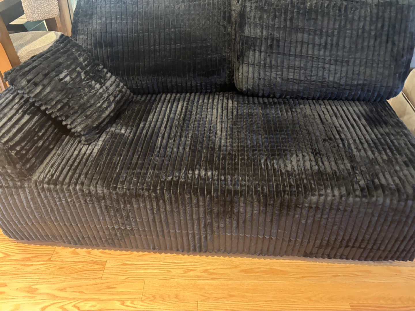 Black Corduroy Sofa Couch