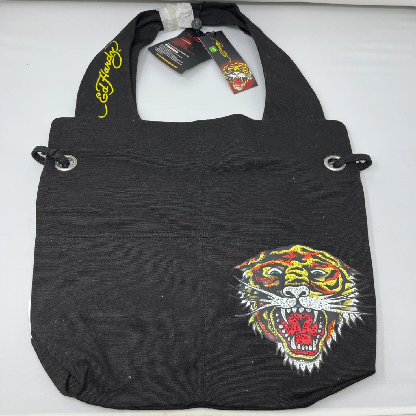 Ed Hardy Tote Bag with Tiger Graphic
