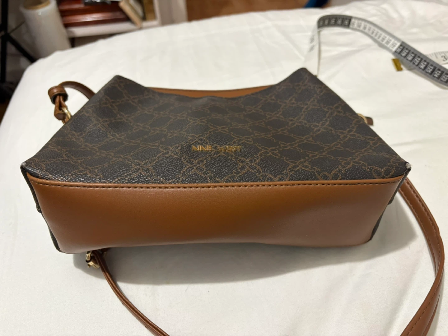 Nine West Brown Signature Print Shoulder Bag - photo 5