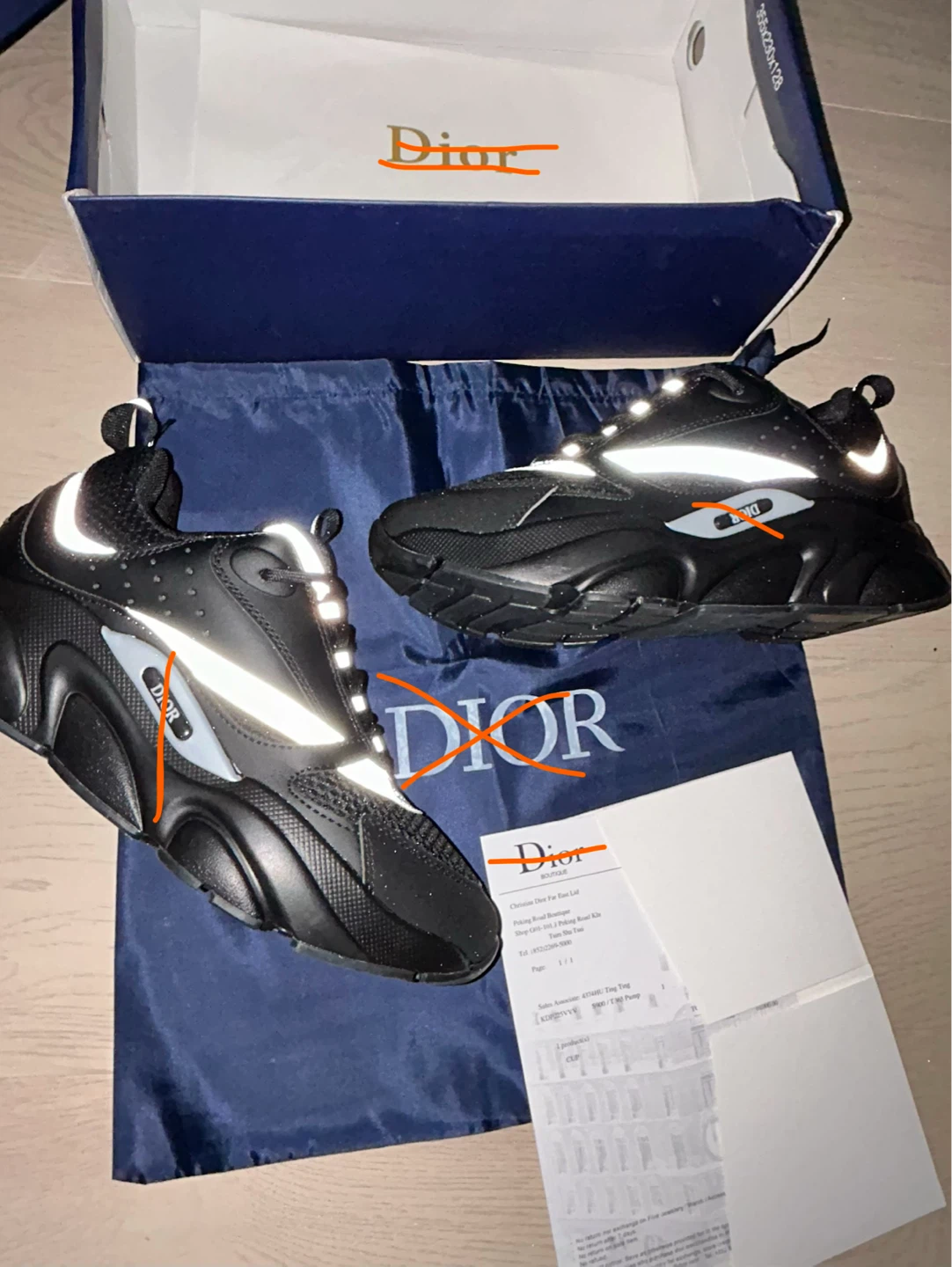 Dior Black B22 Sneakers reflective - photo 4