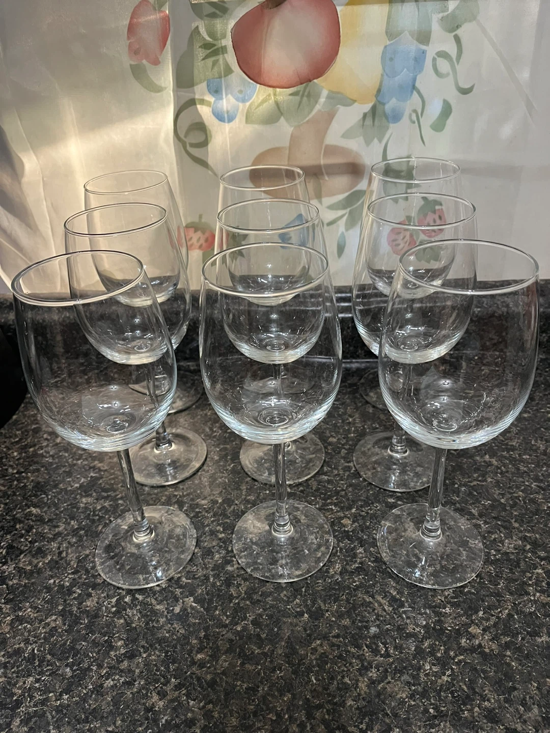 Set of 9 Clear Wine Glasses - photo 4