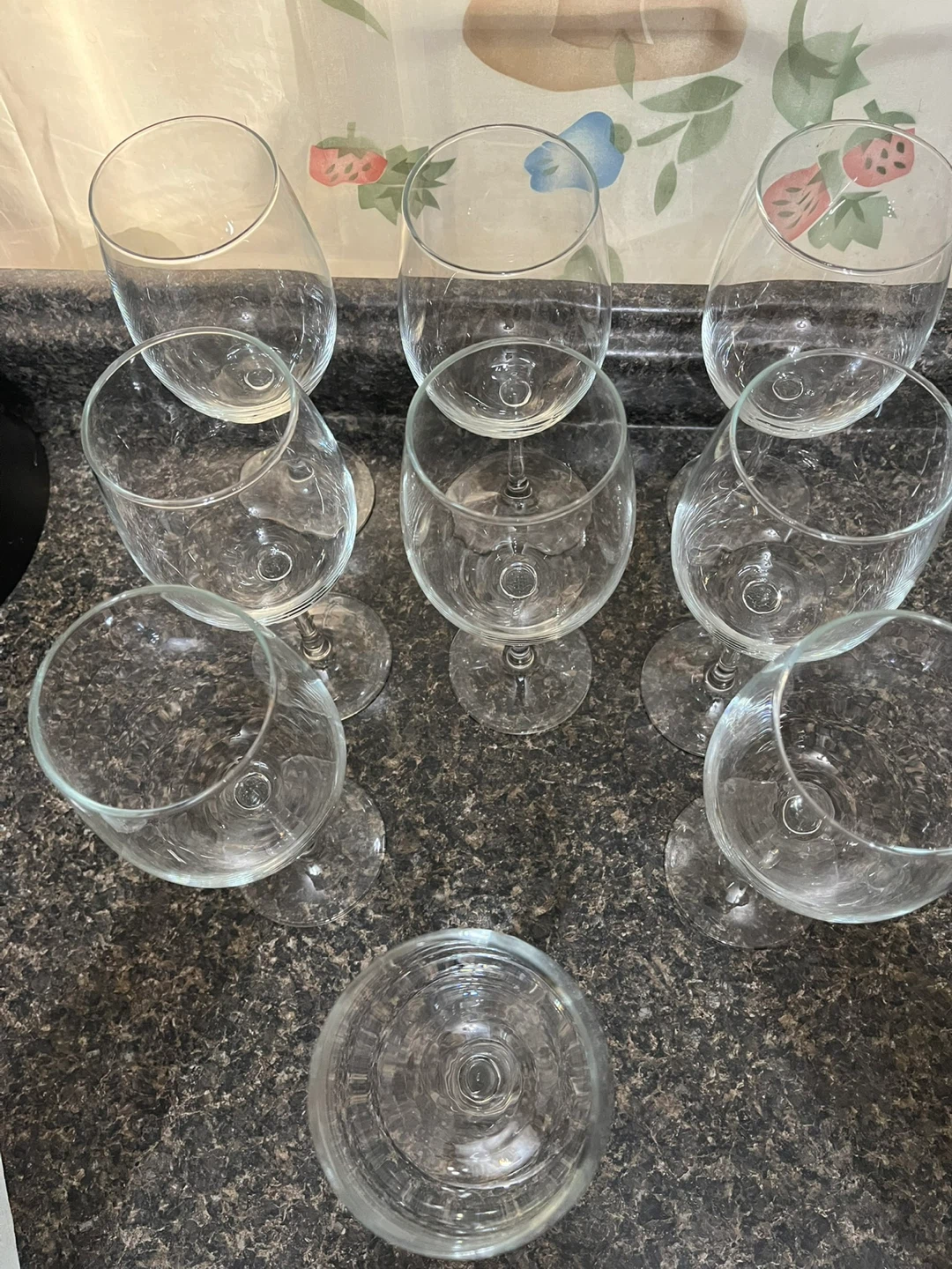Set of 9 Clear Wine Glasses - photo 3