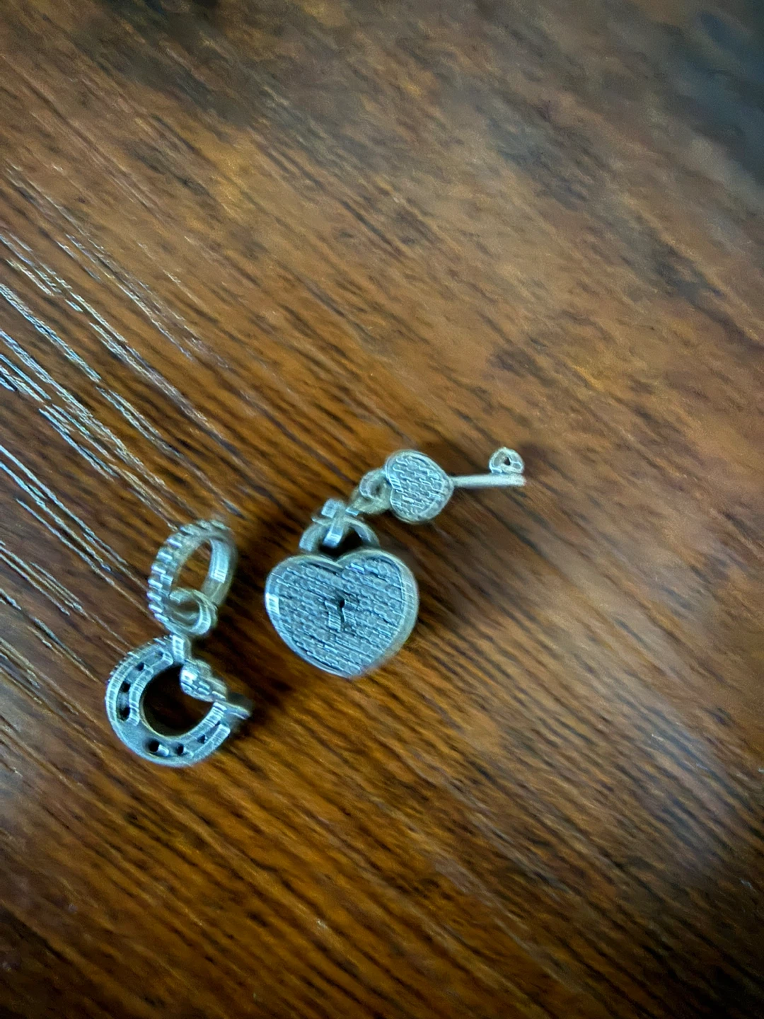Pandora Heart Lock and Key Charm with Horseshoe - photo 2