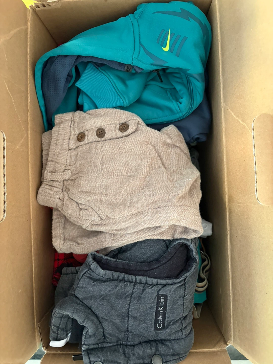 Free box of infant boy’s clothing