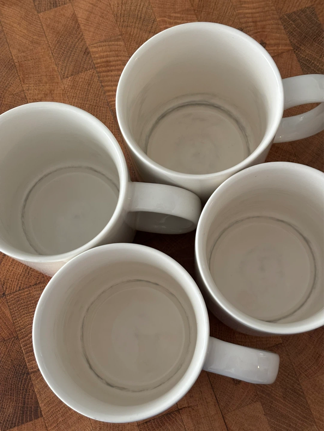 Set of 4 White Ceramic Mugs - photo 3