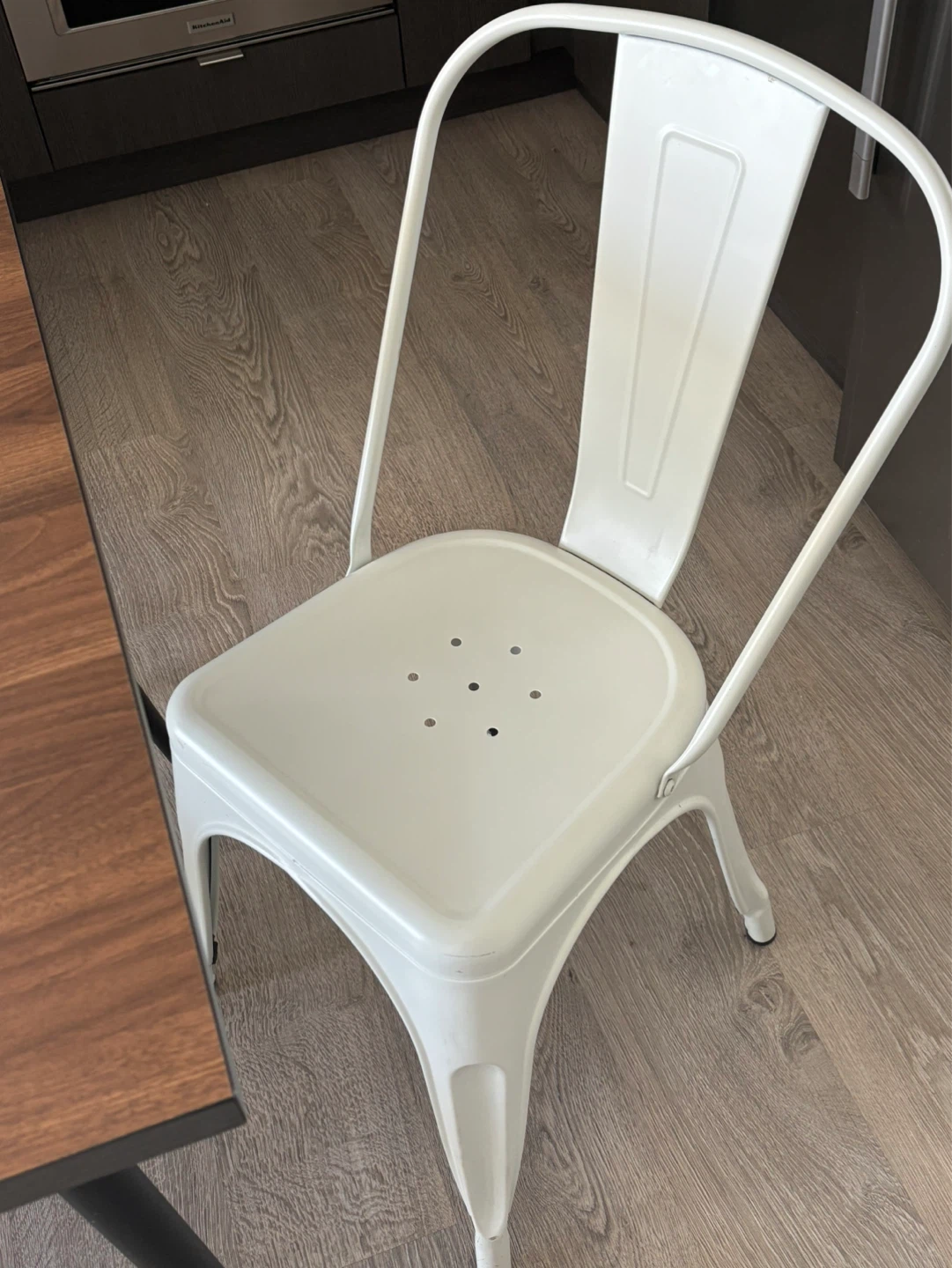 White Metal Dining Chairs (Set of 4) - photo 5