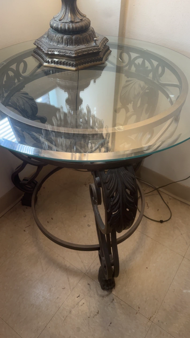 Vintage Crystal Chandelier Table Lamp - photo 2