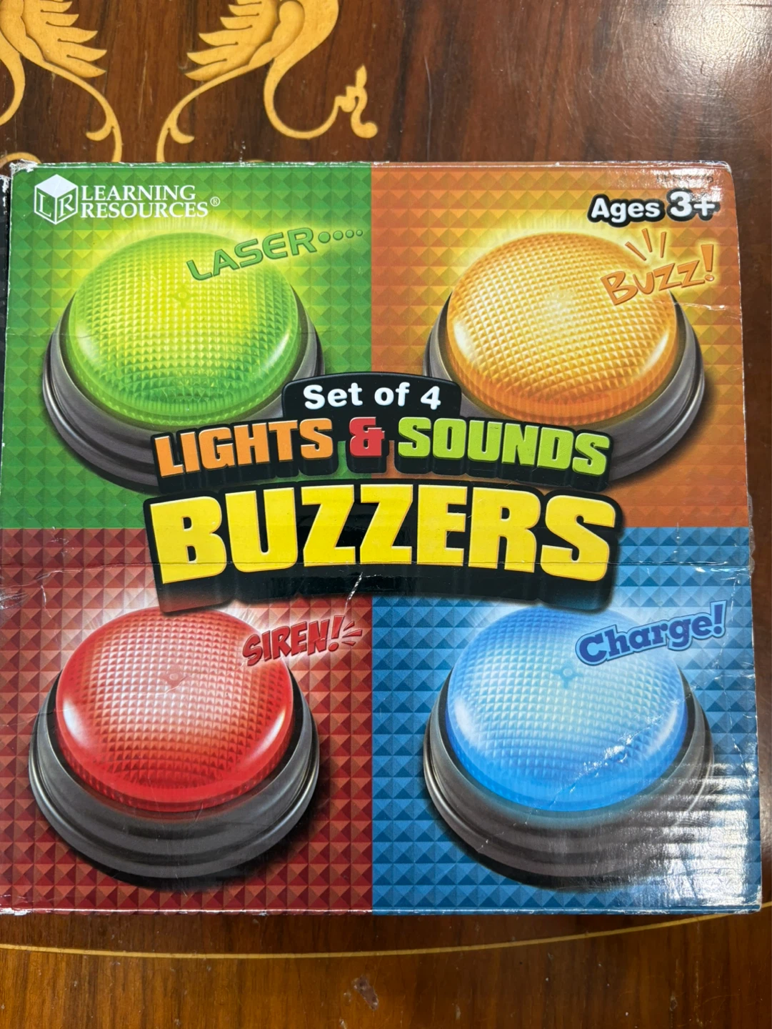 Learning Resources Lights & Sounds Buzzers Set of 4