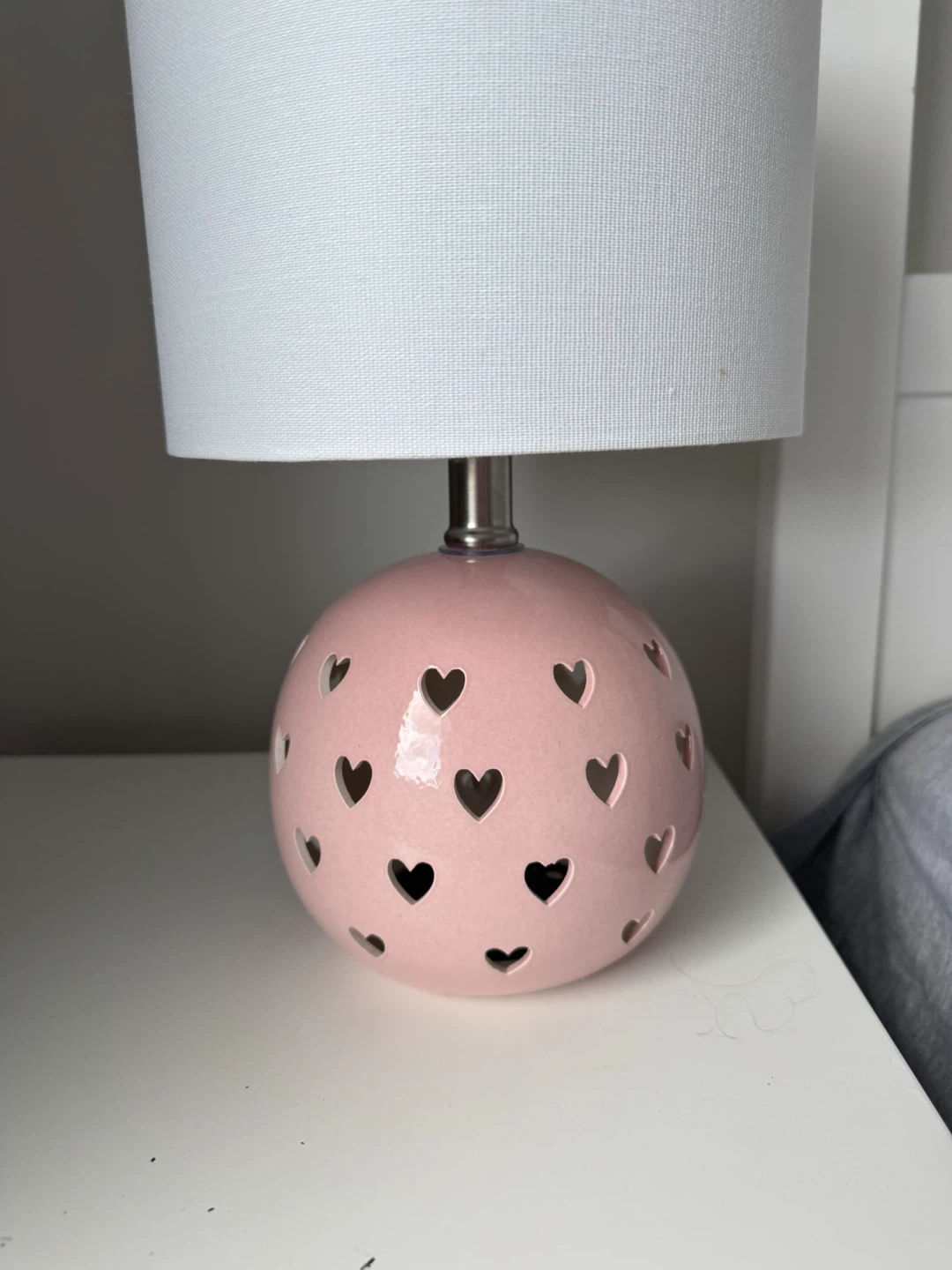 Pink Heart Ceramic Table Lamp - photo 2