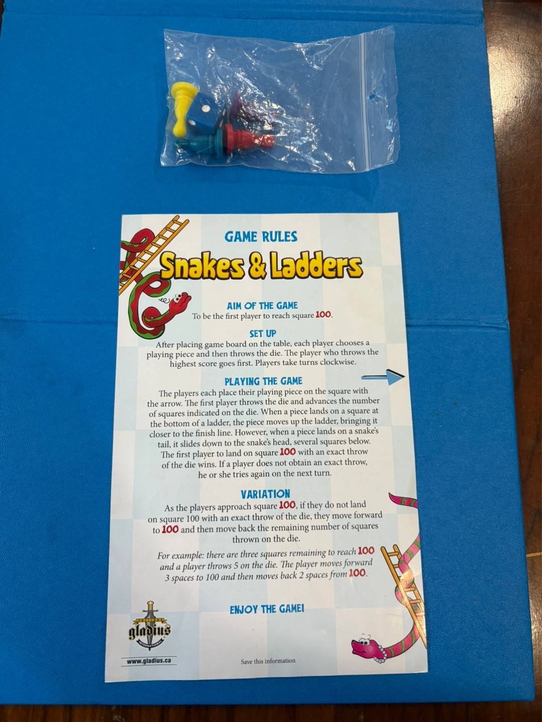 Gladivs Snakes & Ladders Board Game - photo 5