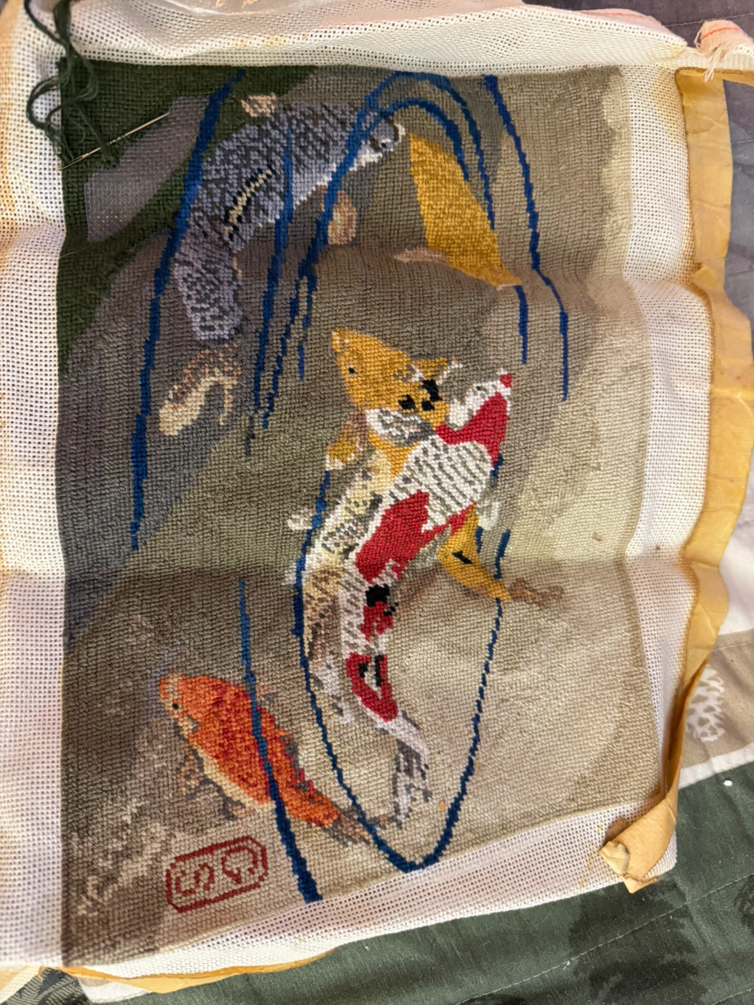 Completed Needlepoint- Koi fishes - photo 2