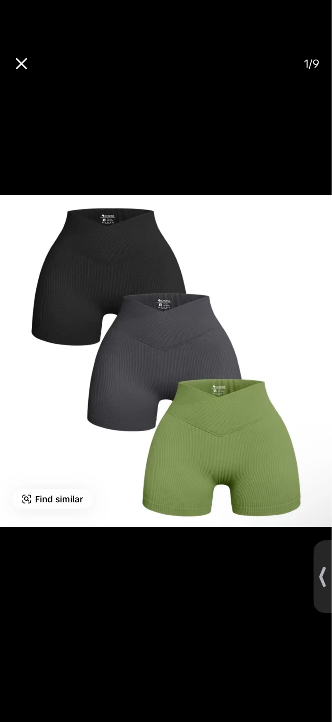 Seamless Ribbed V-Waist Biker Shorts - photo 2