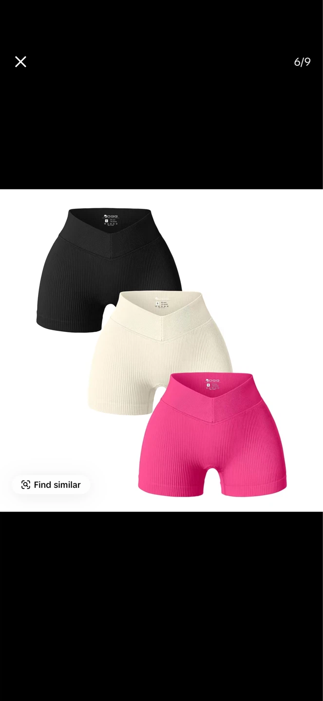 Seamless Ribbed V-Waist Biker Shorts - photo 4